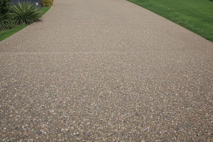 Exposed Aggregate Finish on Driveway